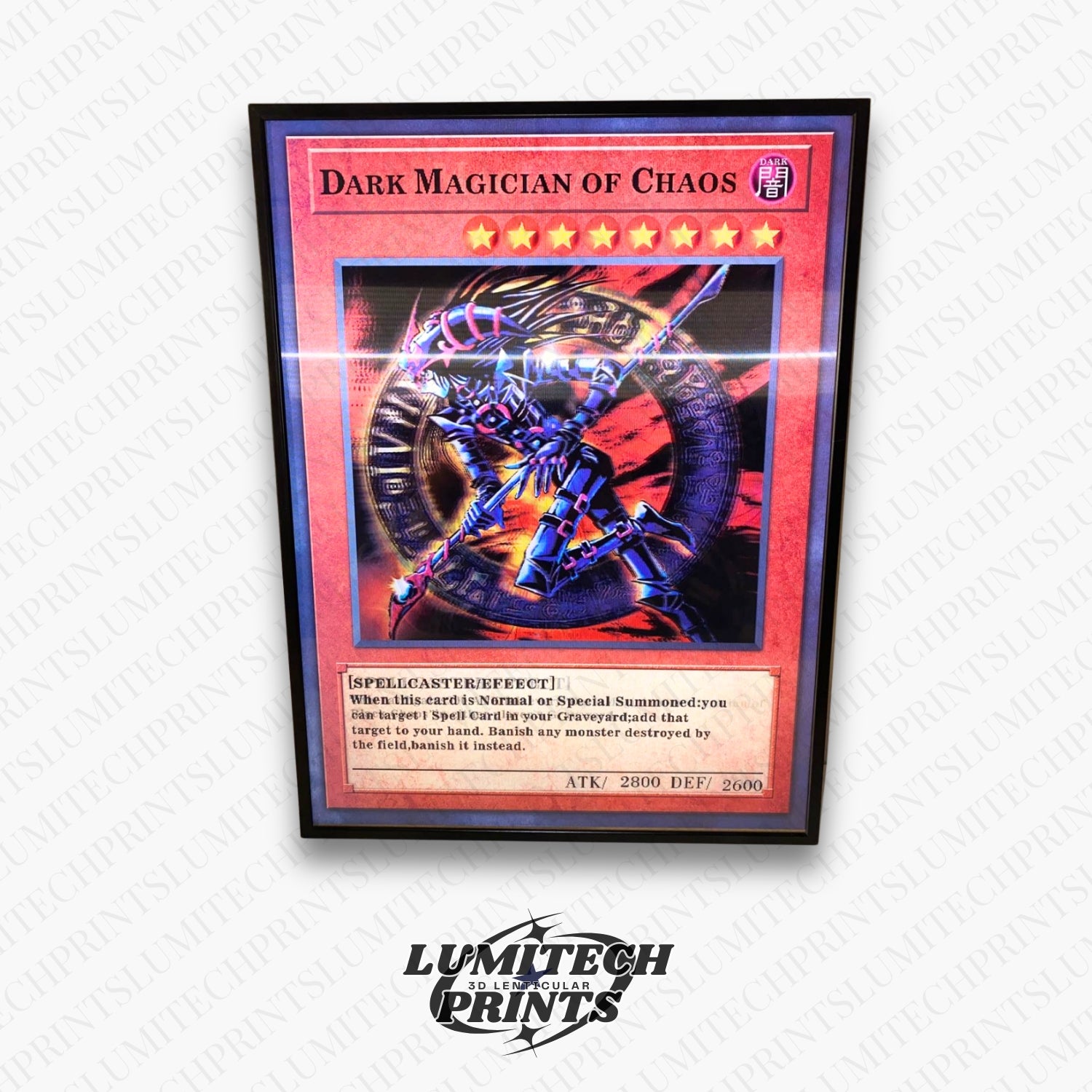 Yu-Gi-Oh 3D lenticular poster - Dark Magician of Chaos close-up - premium lenticular print 30x40cm