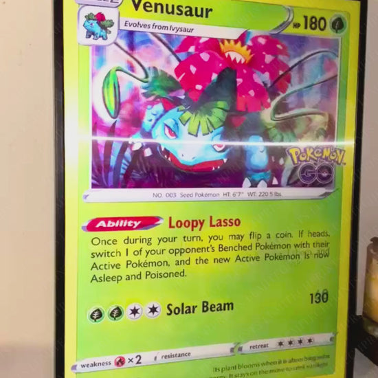 Pokemon 3D lenticular poster - Bulbasaur, Ivysaur & Venusaur - lenticular effect in motion