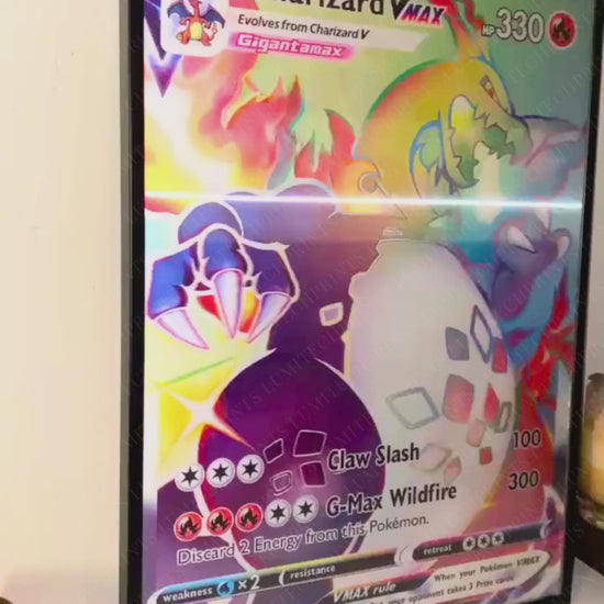 Pokemon 3D lenticular poster - Charizard VMAX Gigantamax - lenticular effect in motion