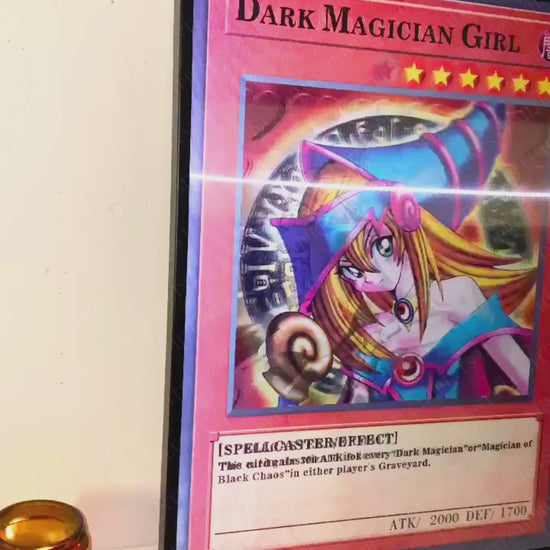 Yu-Gi-Oh 3D lenticular poster - Dark Magician Girl, Dark Magician of Chaos & Dark Magician - lenticular effect in motion