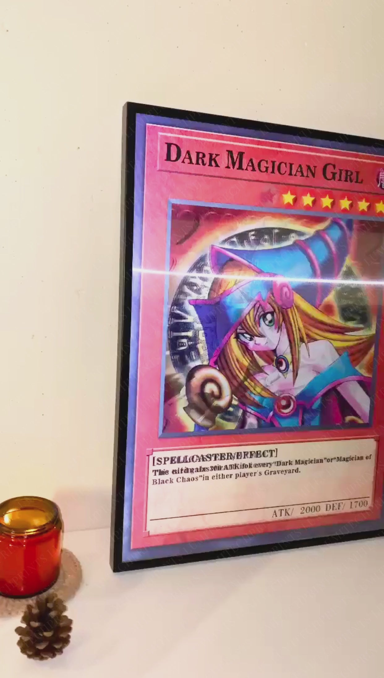Yu-Gi-Oh 3D lenticular poster - Dark Magician Girl, Dark Magician of Chaos & Dark Magician - lenticular effect in motion