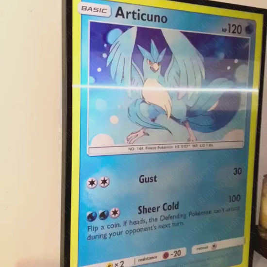 Pokemon 3D lenticular poster - Articuno, Zapdos & Moltres - lenticular effect in motion