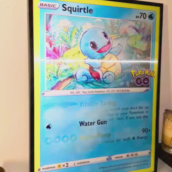 Pokemon 3D lenticular poster - Squirtle, Wartortle & Blastoise - lenticular effect in motion
